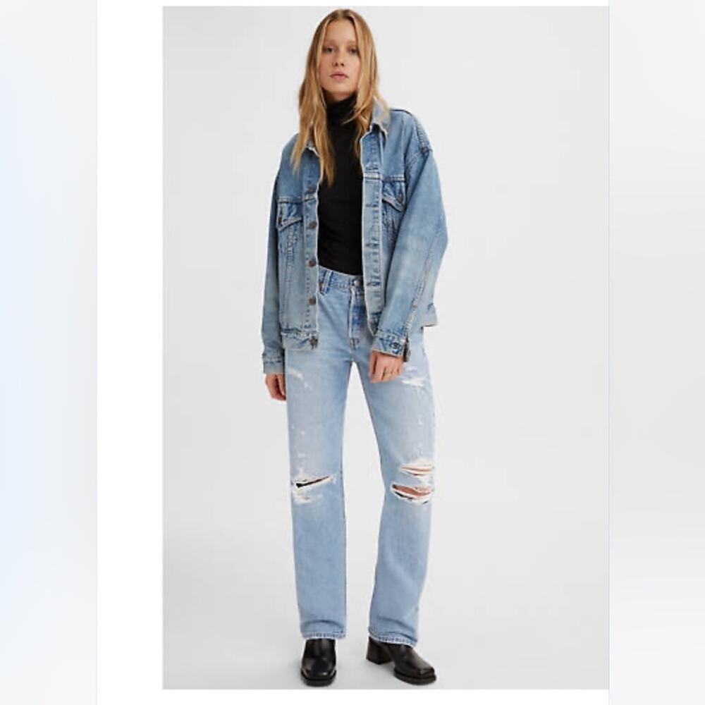 NWT Levi’s 501 90’s jeans light wash 26 - Picture 4 of 14